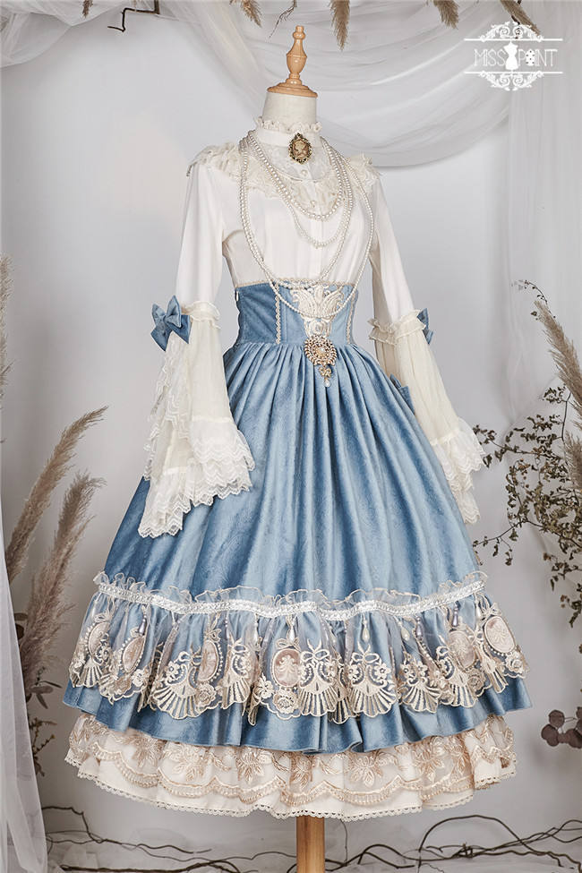 Miss Point ~ Elizabeth~ Elegant Lolita Fishbone Skirt Tea Party Version -Custom Tailor Available