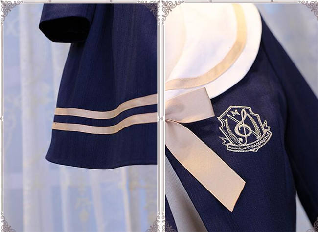 Magic Music School~ College Style Bass Embroidery Lolita Coat + Skirt Set