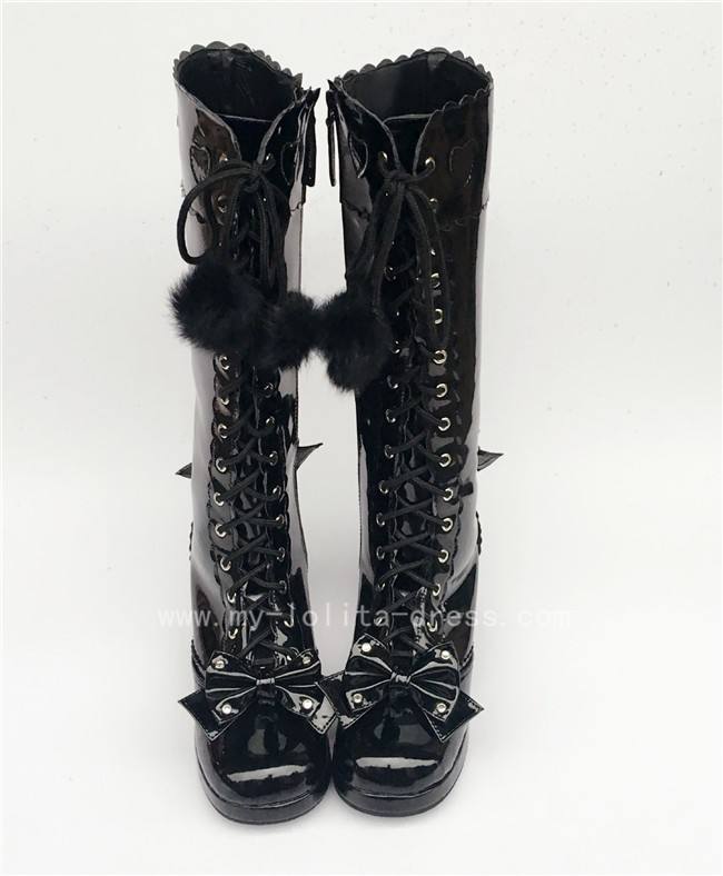 Sweet Pink Bows Lolita Boots