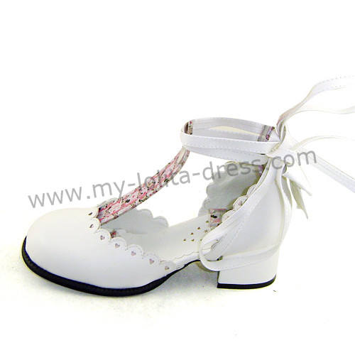White Classic Lolita Sandals