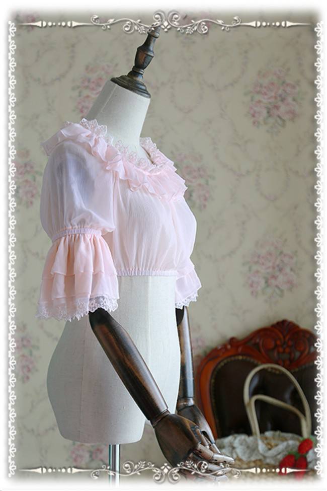 Infanta Hime Sleeves Chiffon Lolita Short Version Blouse