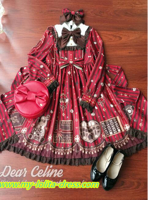Valentine's Chocolate~ Sweet Lolita OP/JSK -Ready Made