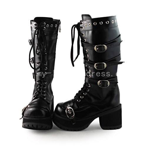 Beautiful Gothic Matt Black Boots