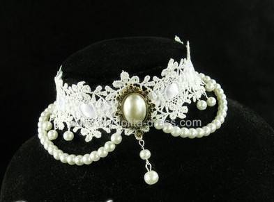 Adorable White Lace Lolita Necklace