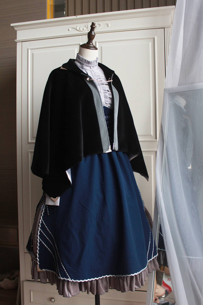 MISS 1860~ Vintage Lolita Cape+Skirt+Corset+Blouse -out