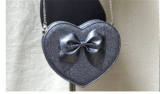 Loris Sweet  Heart Shaped Bow Lolita Cross Body Bag