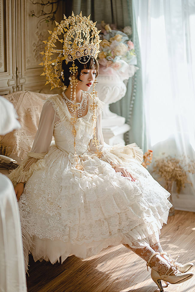 Secret Garden In Midsummer ~Elegant Lolita Bridal Dress -Ready MADE