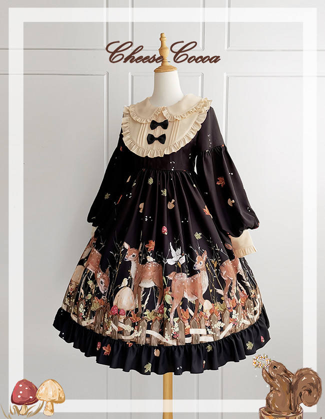 Cheese Cocoa Sweet Lolita Long Sleeves OP