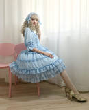 Little Dipper Tasya~ Chiffon Lolita Med-length OP Dress -Ready Made