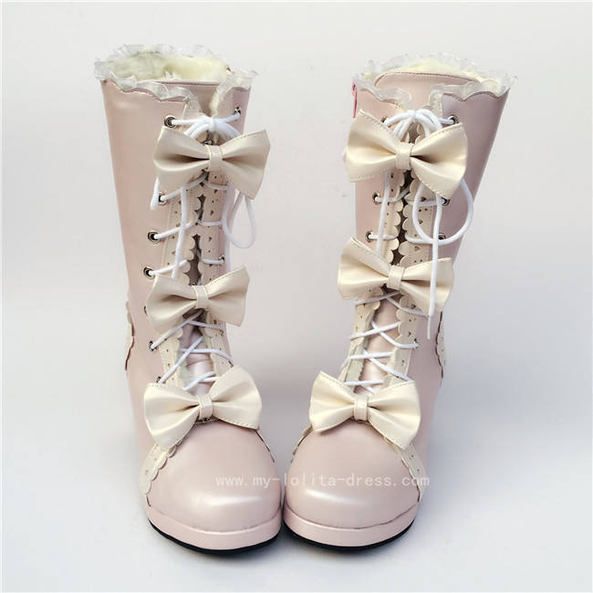 Sweet Bows Lolita Mid-calf Boots