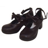 Black Bow Lolita Shoes