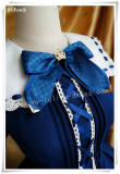 Sailor Collar Long Sleeves OP Dark Blue M - IN STOCK