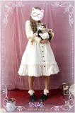 Hey, Big Cow~ Sweet Surface Layer Dress/ Pinafore Black Long Version In Stock