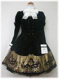 (Replica)Gorgeous Gold Theater Puppet Prints Lolita Jumper Dress-OUT