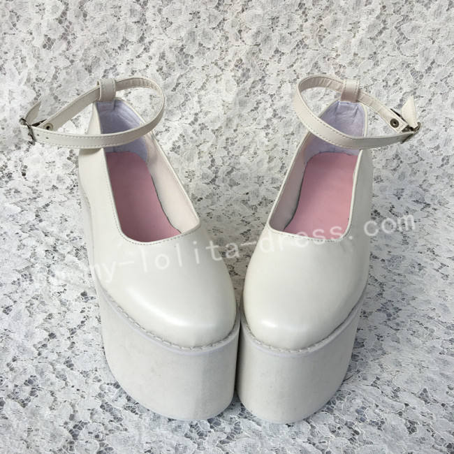 Lady's Sweet Cream White Lolita High Platform
