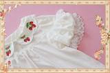 Strawberry Embroider-  Sweet Chiffon Lolita Short Sleeves Blouse-out