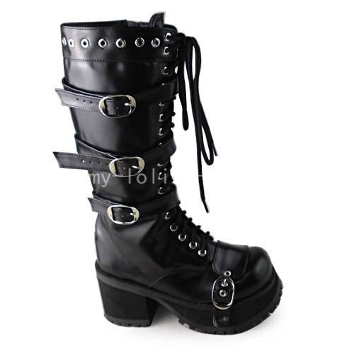 Beautiful Gothic Matt Black Boots