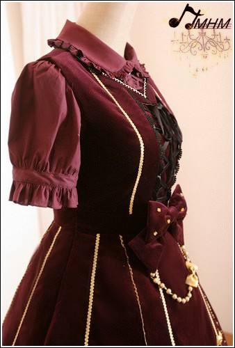 HMHM Classical Velveteen Chandelier Jumper Dress