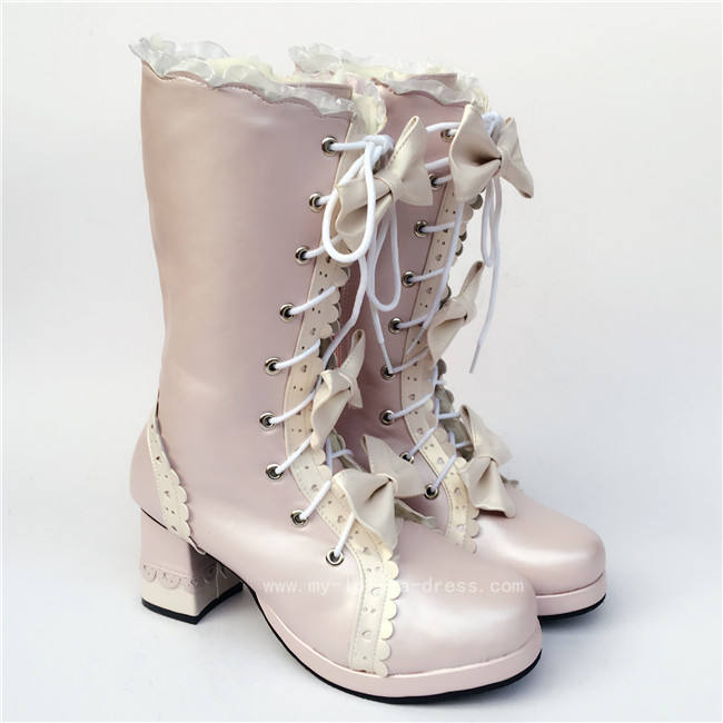Sweet Bows Lolita Mid-calf Boots