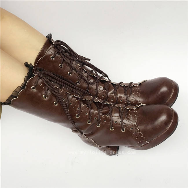 Sweet Coffee Lolita Mid-calf Boots
