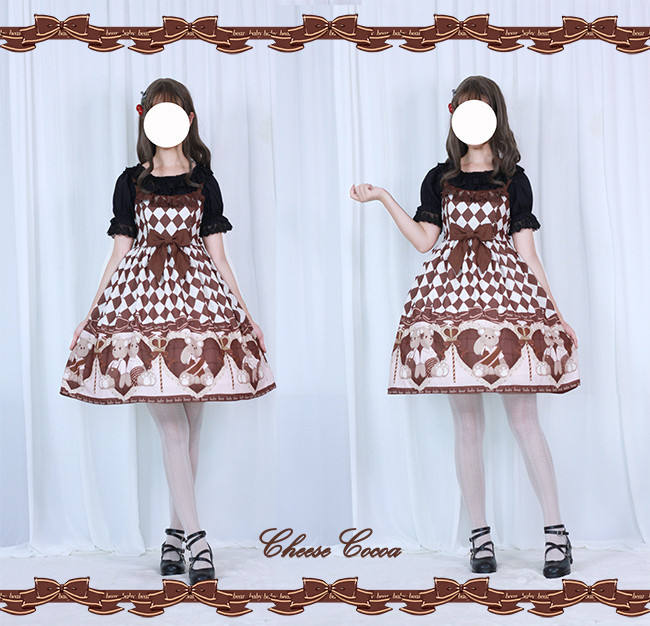Mace Bear~ Sweet Slight High Waist JSK S In Stock