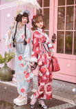 ZJstory Lolita ~Chinese Pear Leaved Crabapple Tale Series Set{Kimono + Waist + Knotbow} OUT