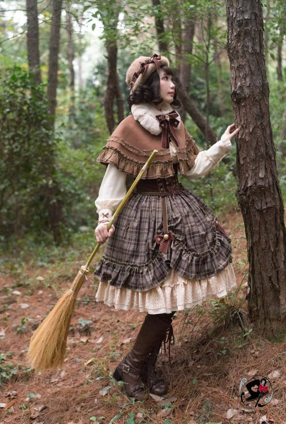 Little Red Riding Hood~ Classic Lolita Fish-bone Skirt + Blouse+Cape-Pre-order Closed