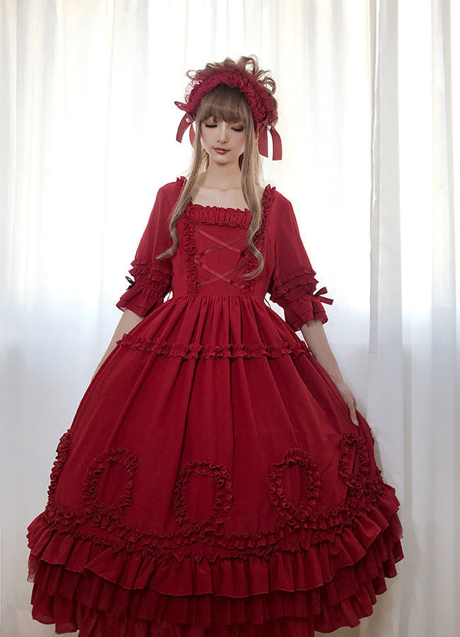Little Dipper Tasya~ Chiffon Lolita Med-length OP Dress -Ready Made