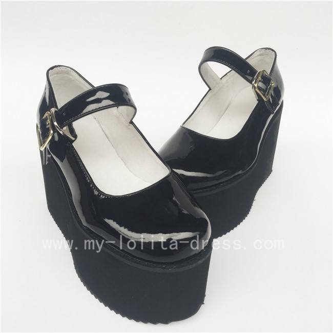 Girls Matte White Lolita High Platform Classic Shoes