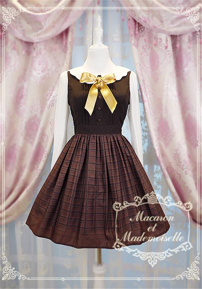 Chess Story -Macaron et Mademoiselle-Lolita Long Sleeves OP Dress