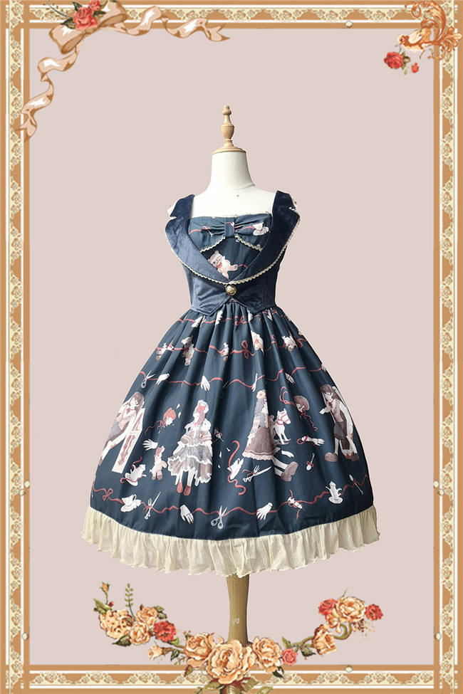 Infanta Broken Doll Fake Two Pieces Lolita JSK -Ready Made