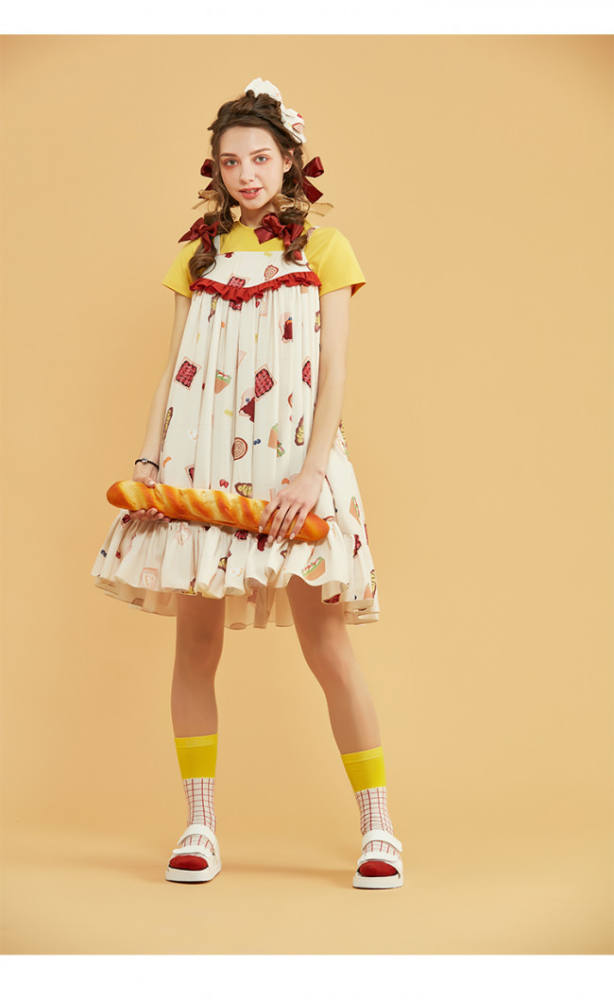 Remember To Eat Breakfast~ Sweet Lolita Jumper 2 Versions -Pre-order  Closed