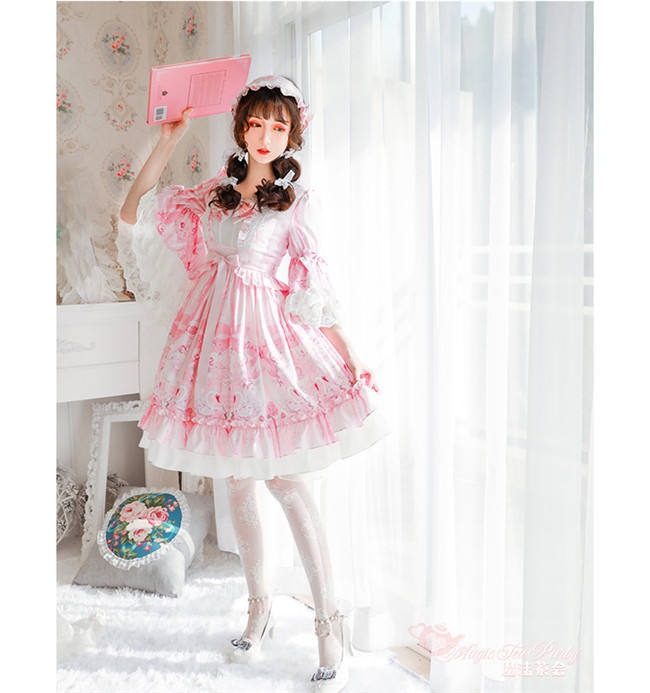 Magic Tea Party ~Swan Lake~ Classic Lolita OP/JSK-Ready Made