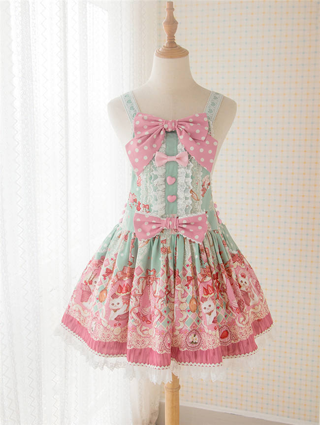 August Maiden ~Kittens & Berries Lolita Dresses -In Stock