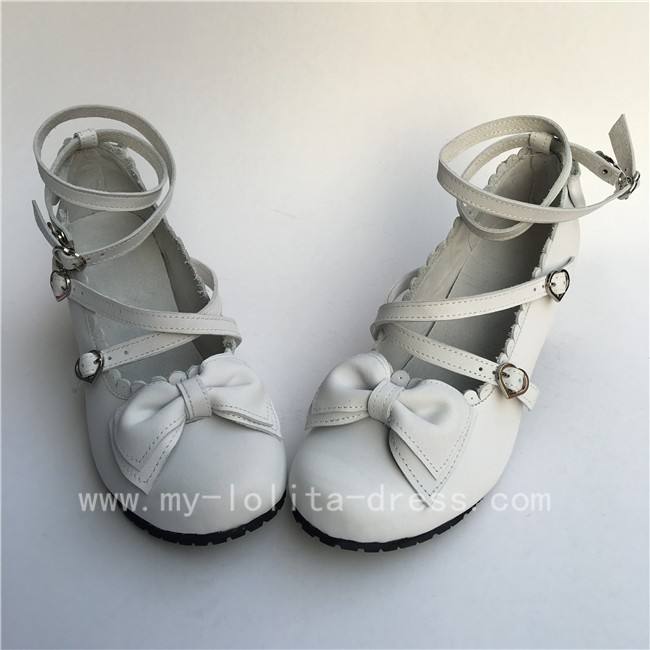 Classic Tea Party Shoes Purple Bow Lolita