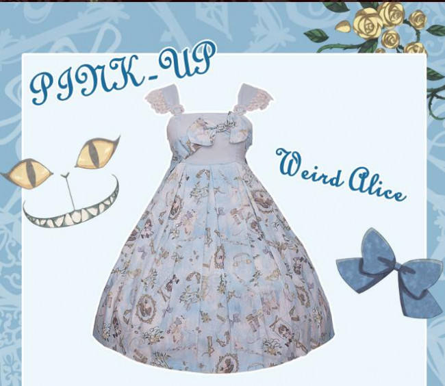 Weird Alice~ Lolita Printed JSK -Custom-tailor Pre-order  Closed