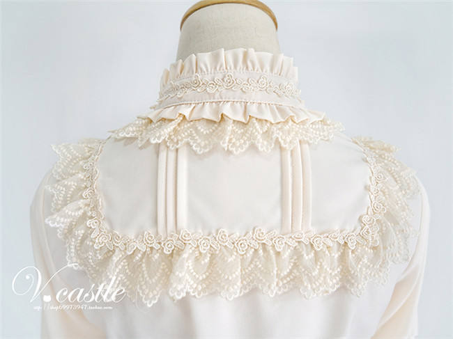 Sweet Roll Collar Lolita Blouse -Ready Made Black Size S - In Stock