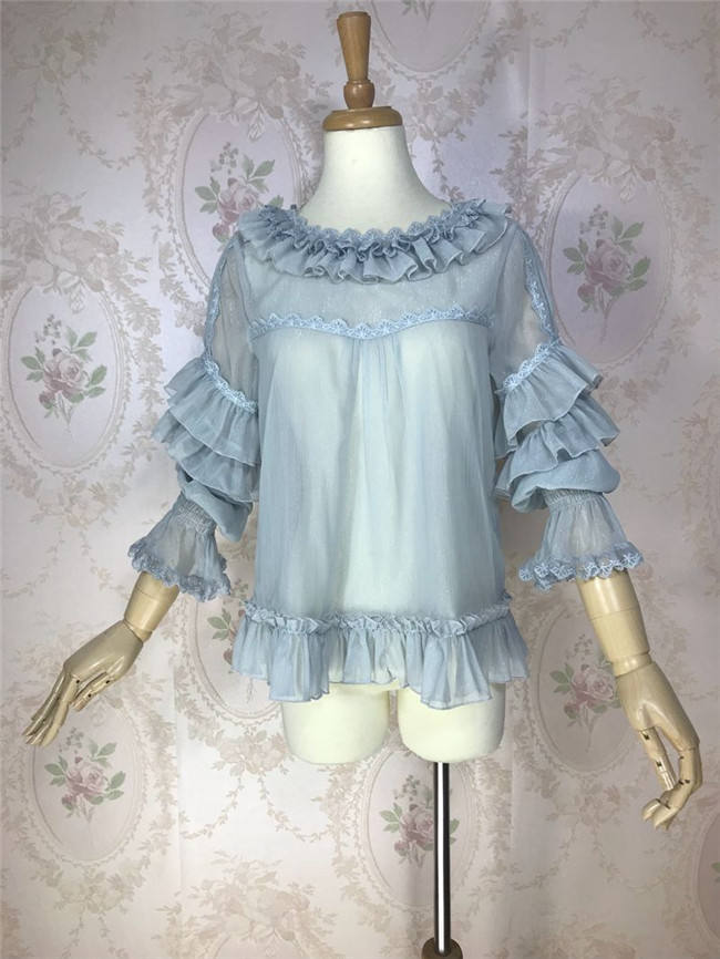 Sweet Transparent Chiffon Inner Blouse