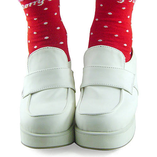 White Middle Heels Lolita Shoes