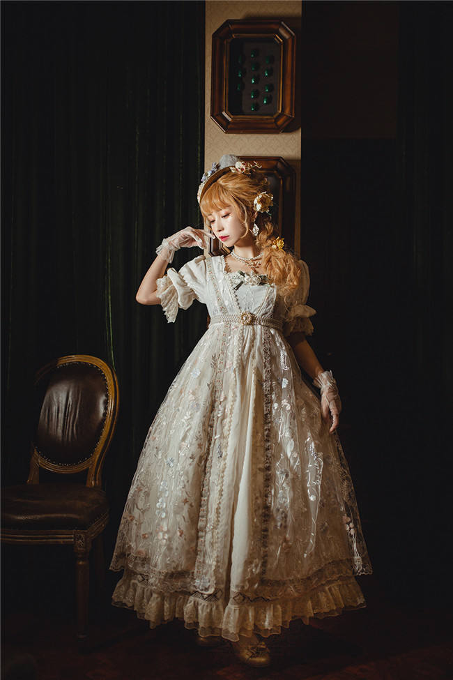 Miss Point ~ Salley Garden Empire Embroidery Lolita OP SP - Custom Tailor