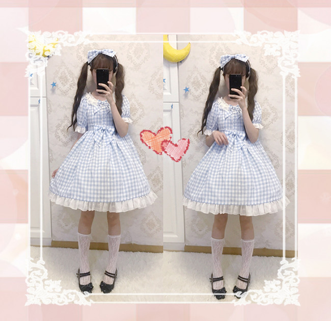 Plaid clearance lolita dress