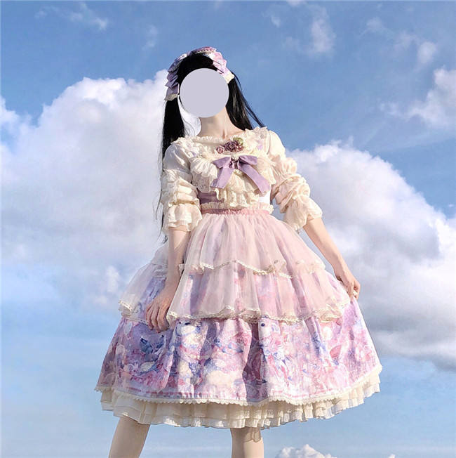 Miss Point ~ Elizabeth Meow ~ Daily Wear Lolita OP/JSK -Custom-tailor Available