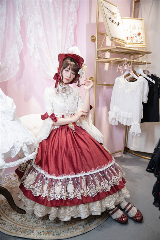 Miss Point ~ Elizabeth~ Elegant Lolita Fishbone Skirt Tea Party Version -Custom Tailor Available