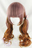 Rosy Brown Dark Orange Curls Lolita Wig