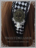 Sweet Dreamer Checkerboard Velvet Gothic Lolita Headband -OUT