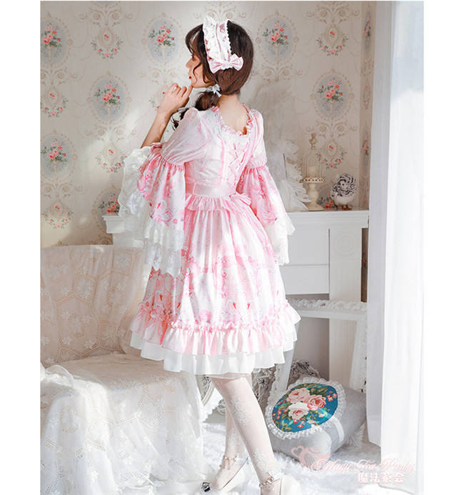 Magic Tea Party ~Swan Lake~ Classic Lolita OP/JSK-Ready Made