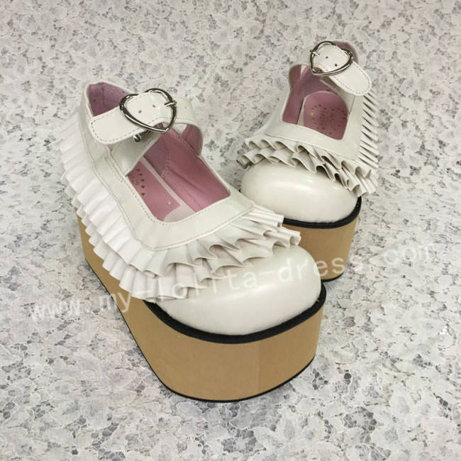 Glitter Black High Platform Lolita Shoes