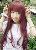 Purple Red Blended Colors 75CM Lolita Wig
