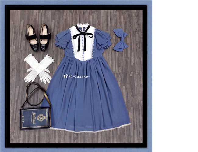 Memory of Floria~ Vintage Lolita OP Short/Long Version-Ready Made
