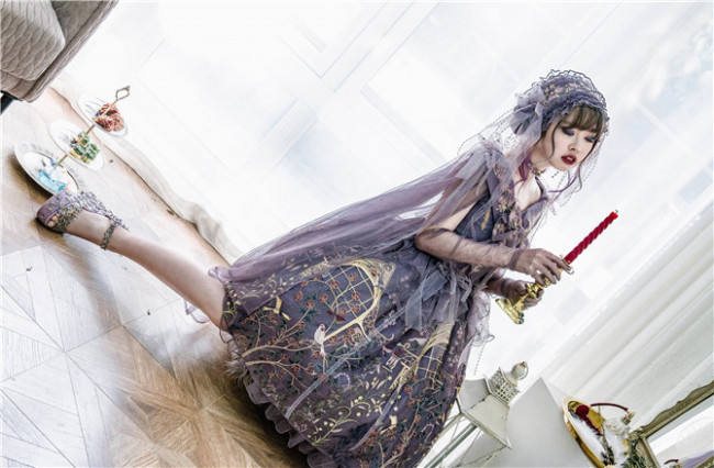 UnicornTears ~ Flowers And Birds Roll Lolita OP -Ready Made